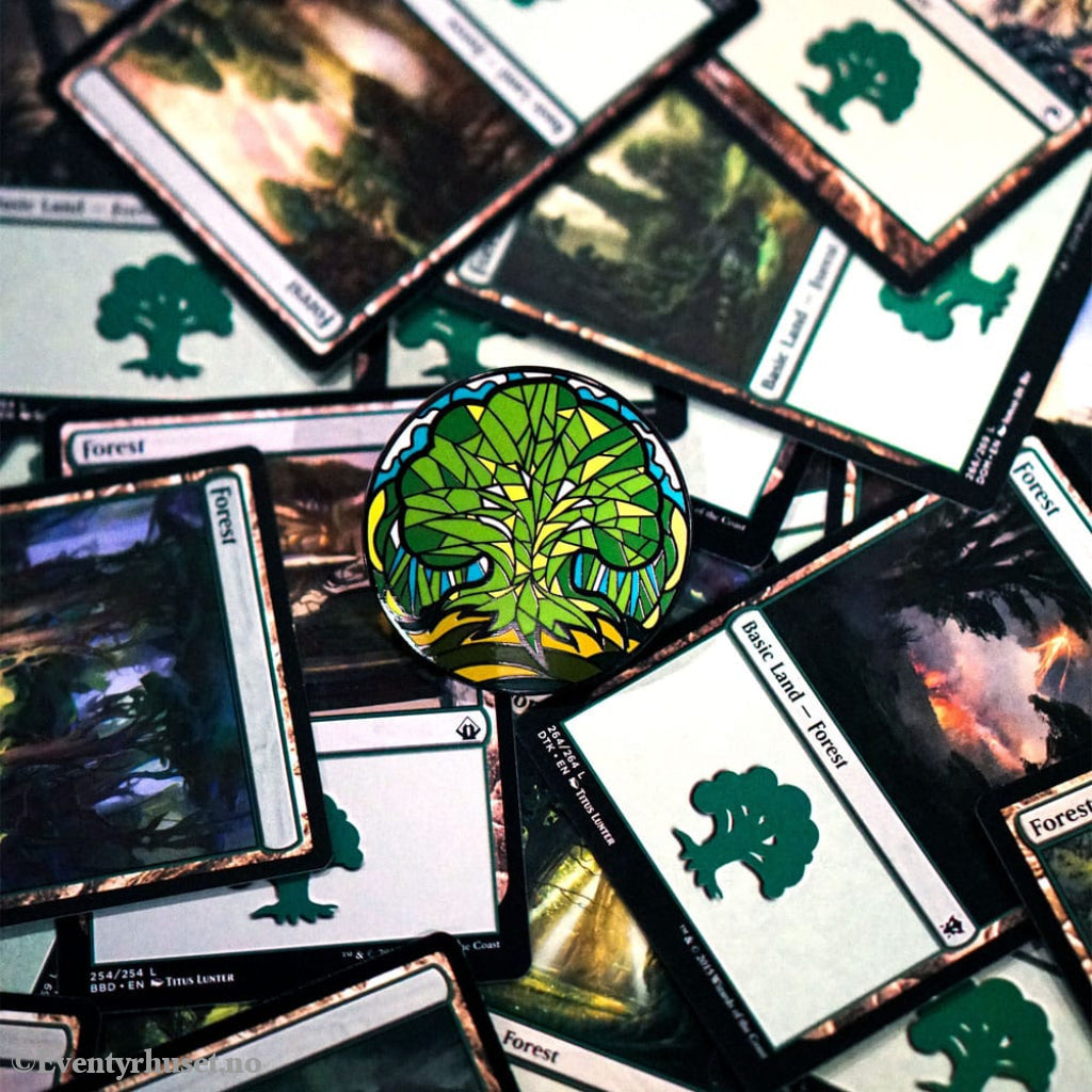 Magic: The Gathering Pins Blind Box Mystery Stained Glass Lands Assortment (10) Fashion & Accessories