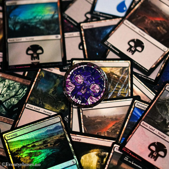 Magic: The Gathering Pins Blind Box Mystery Stained Glass Lands Assortment (10) Fashion & Accessories