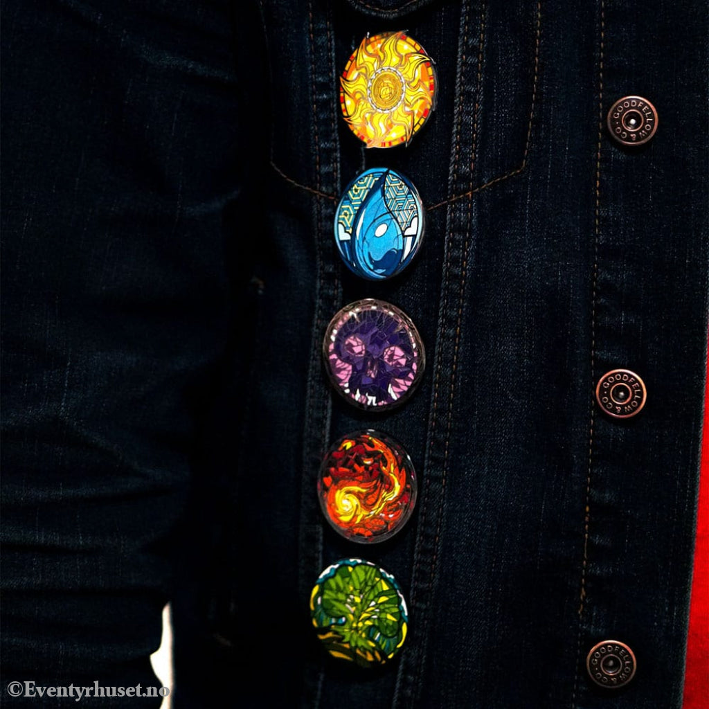 Magic: The Gathering Pins Blind Box Mystery Stained Glass Lands Assortment (10) Fashion & Accessories