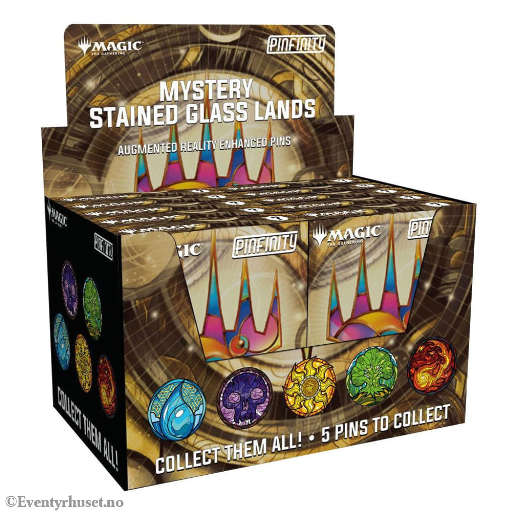 Magic: The Gathering Pins Blind Box Mystery Stained Glass Lands Assortment (10) Fashion & Accessories
