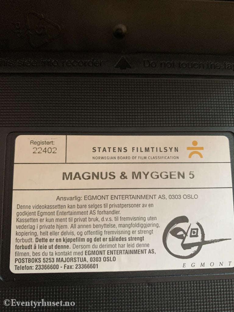 Magnus Og Myggen 5. Episode 22-26. 2000. Vhs. Vhs