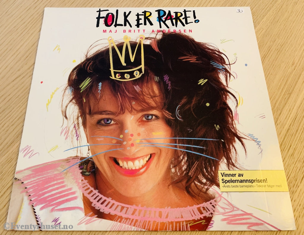 Maj Britt Andersen. 1986. Folk Er Rare! Lp. Lp Plate