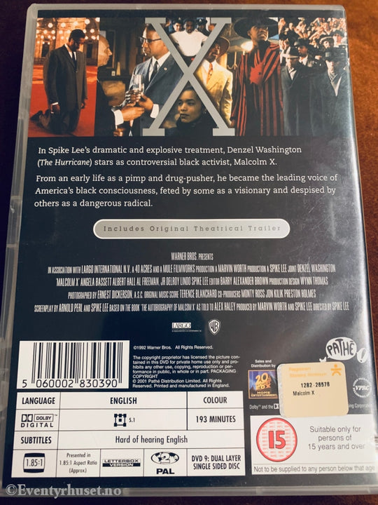 Malcom X. 1992. Dvd. Dvd
