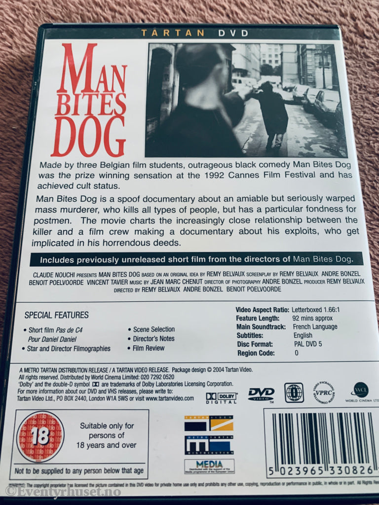 Man Bites Dog (1992). DVD.