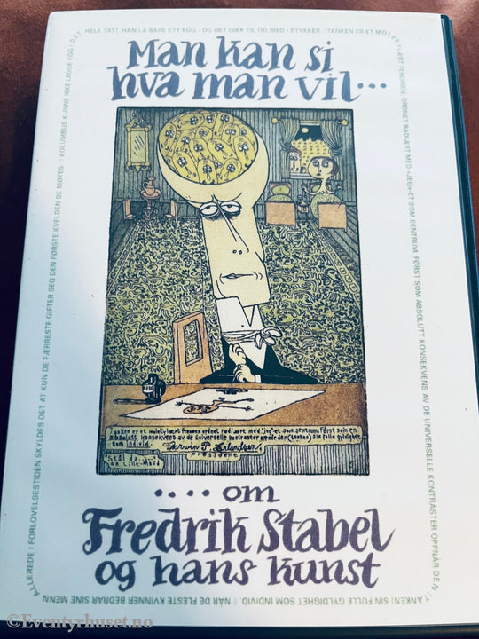 Man Kan Si Hva Man Vil Om Fredrik Stabel Og Hans Kunst. 1995. Dvd. Dvd