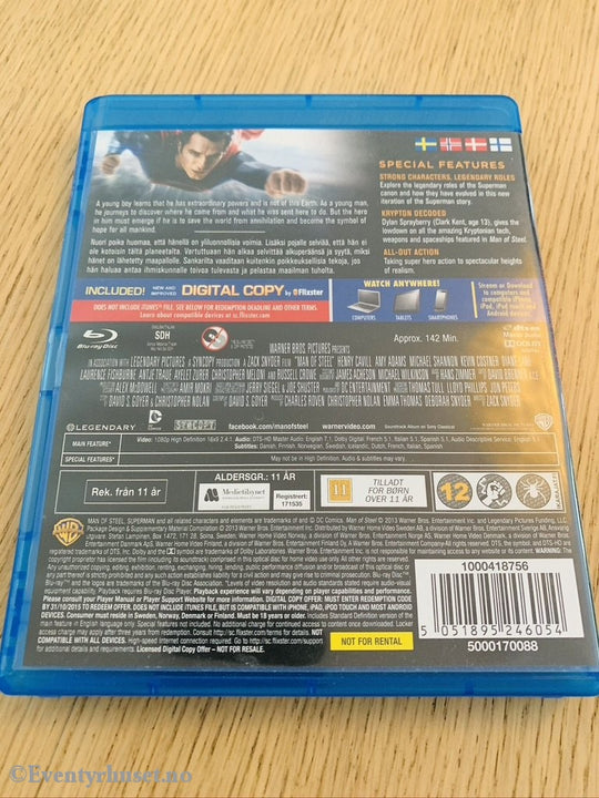 Man Of Steel. Blu-Ray. Blu-Ray Disc
