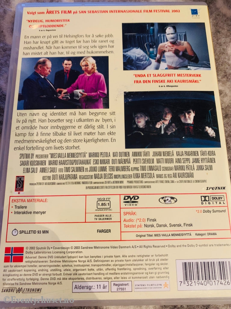 Mannen Uten Minne. 2002. Dvd. Dvd