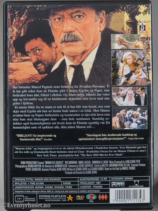 Manon og kilden – Jean de Florette 2. 1986. DVD. Universal Pictures / CIC Video