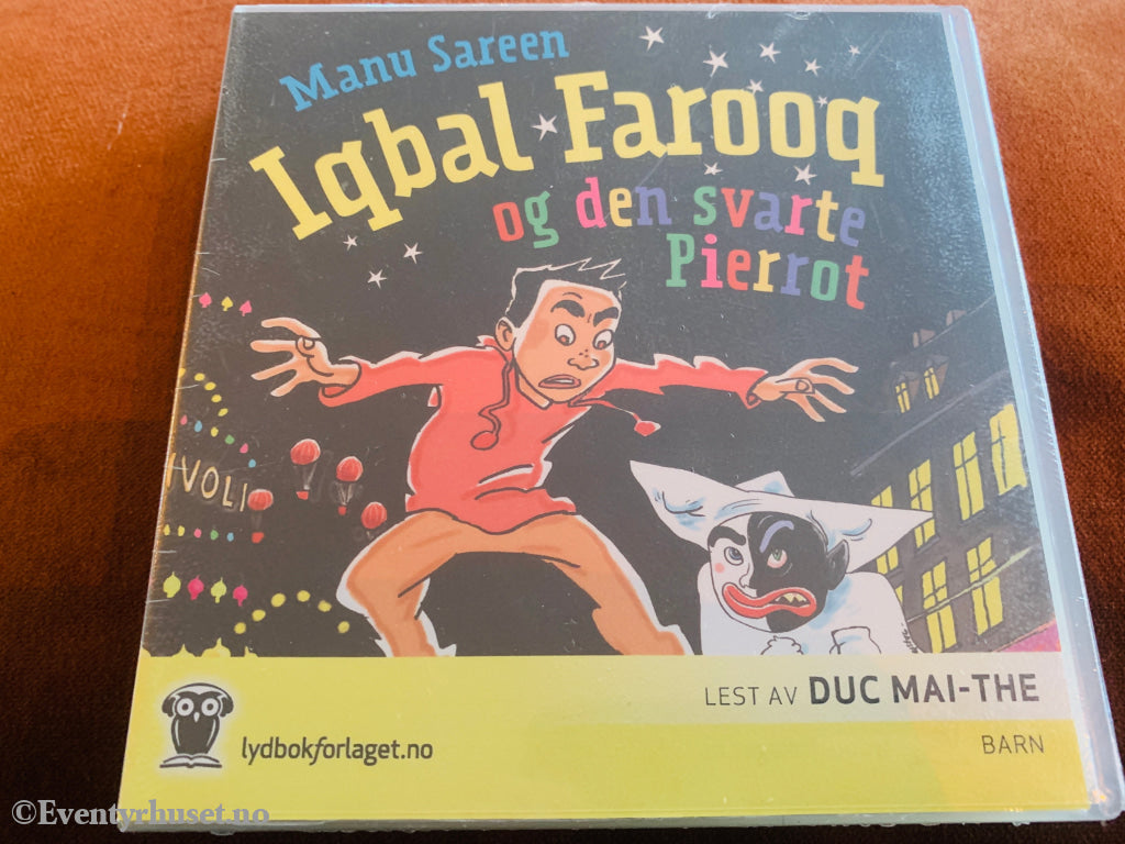 Manu Sareen. Iqbal Farooq og den svarte Pierrot. 2012. Lydbok på CD. Ny i plast!