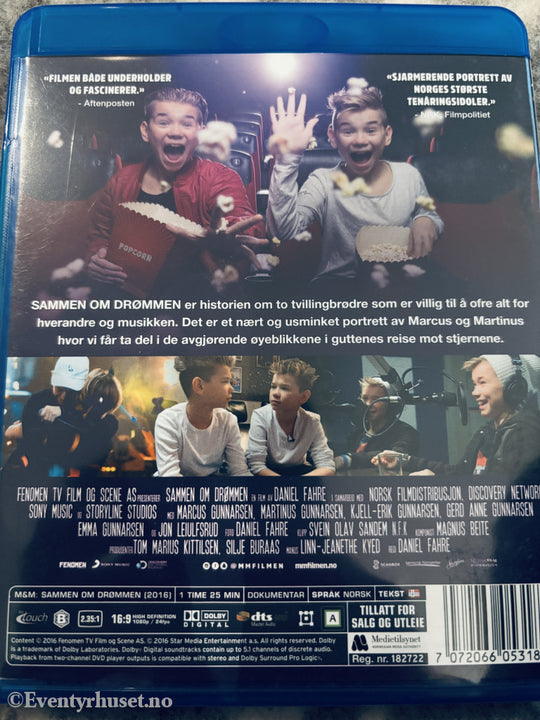 Marcus & Martinus: Sammen om drømmen. Blu-ray.