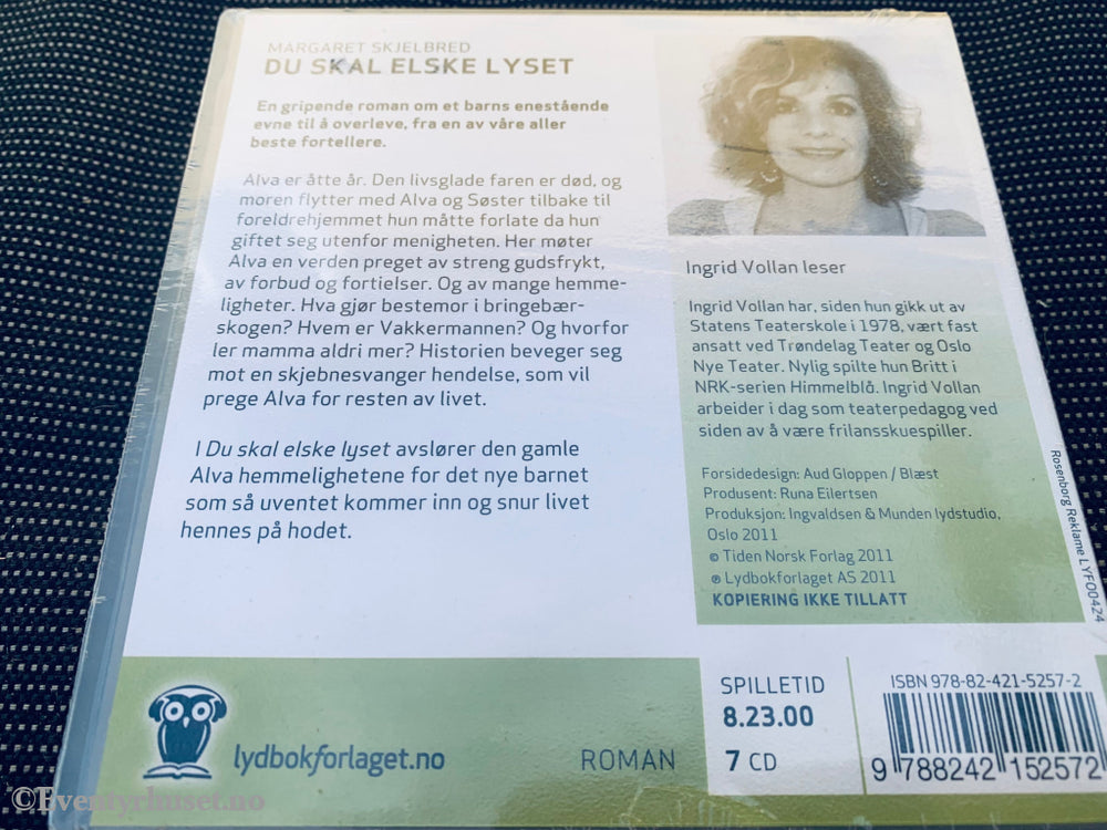 Margaret Skjelbred. De Skal Elske Lyset. Lydbok På 7 Cd. Ny I Plast!