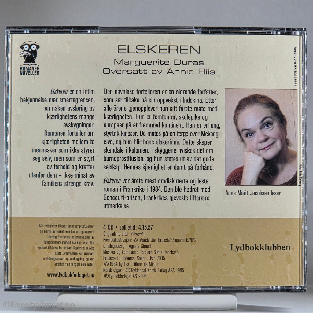 Marguerite Duras 1984 Elskeren. Lydbok på CD.