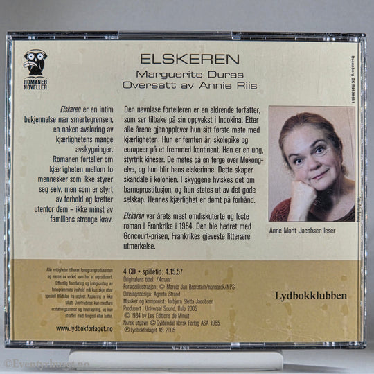 Marguerite Duras 1984 Elskeren. Lydbok på CD.