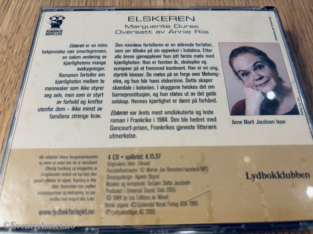 Marguerite Duras – Elskeren. Lydbok på CD.