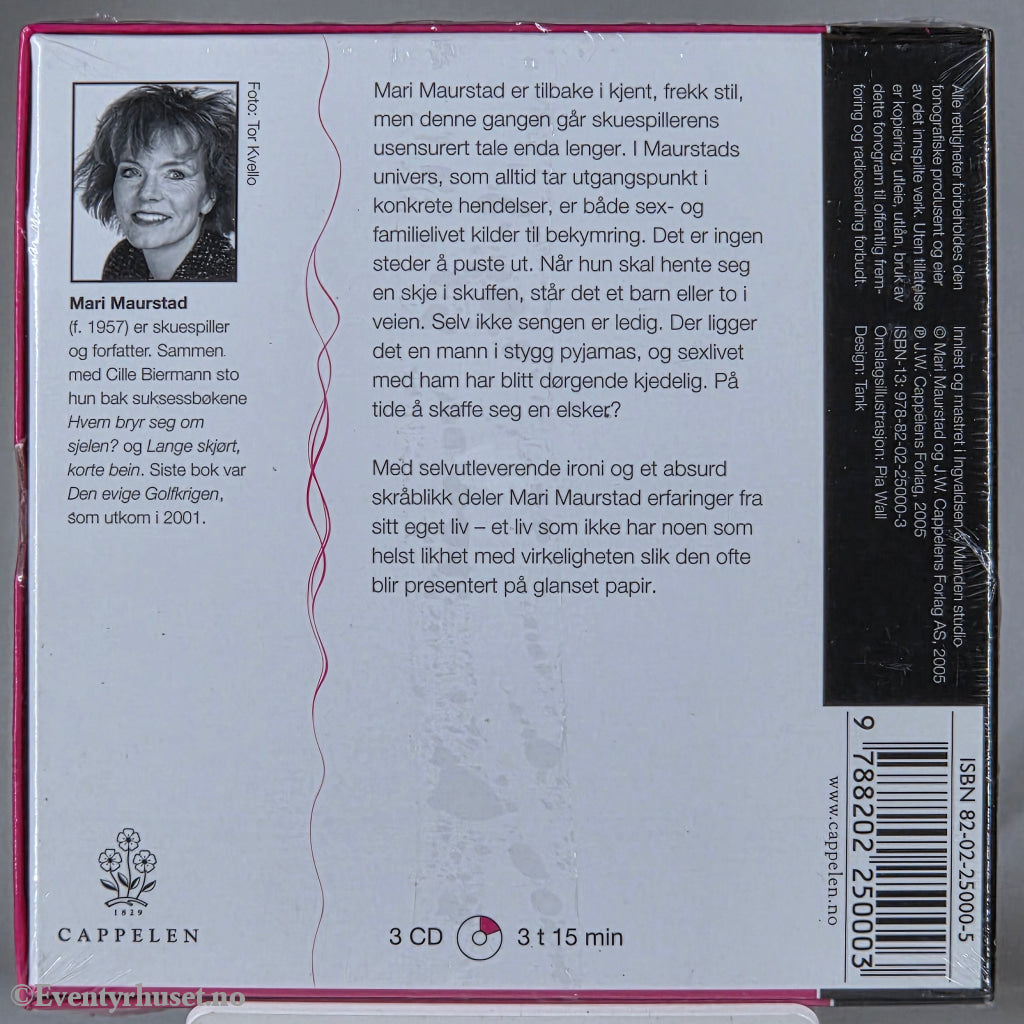 Mari Maurstad (2007). Sex- og familieliv: Usensurert. Lydbok på CD. Ny i plast!