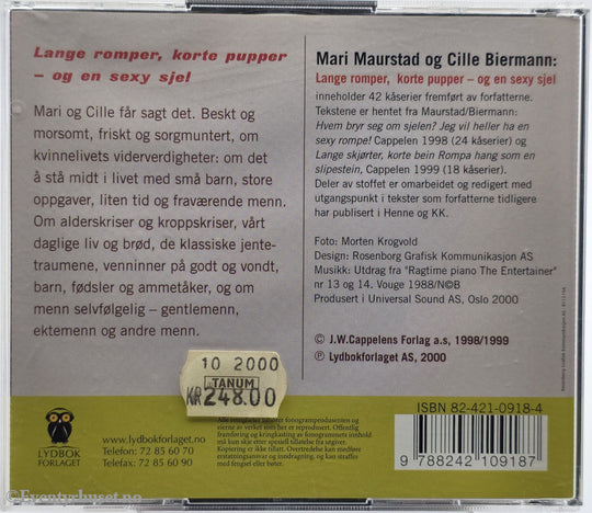 Mari Maurstad & Cille Biermann. Lange romper, korte pupper – og en sexy sjel . Lydbok på CD.