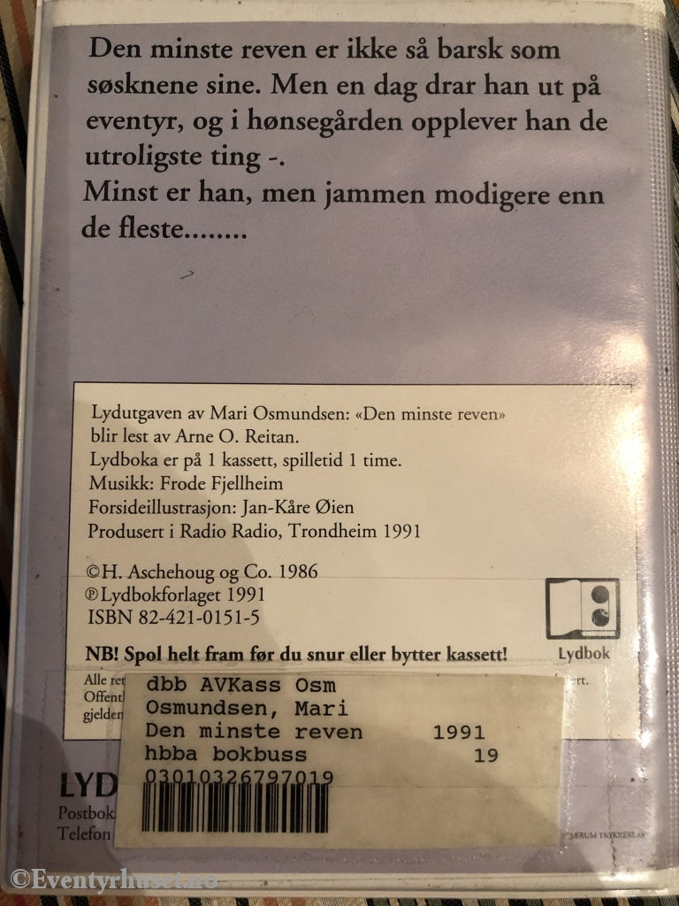 Mari Osmundsen. 1991. Den Minste Reven. Kassettbok. Kassettbok