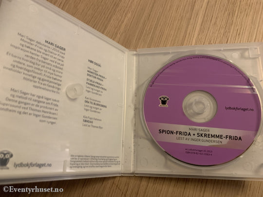 Mari Sager. Spion-Frida Og Skremme-Frida. Lydbok På Cd.