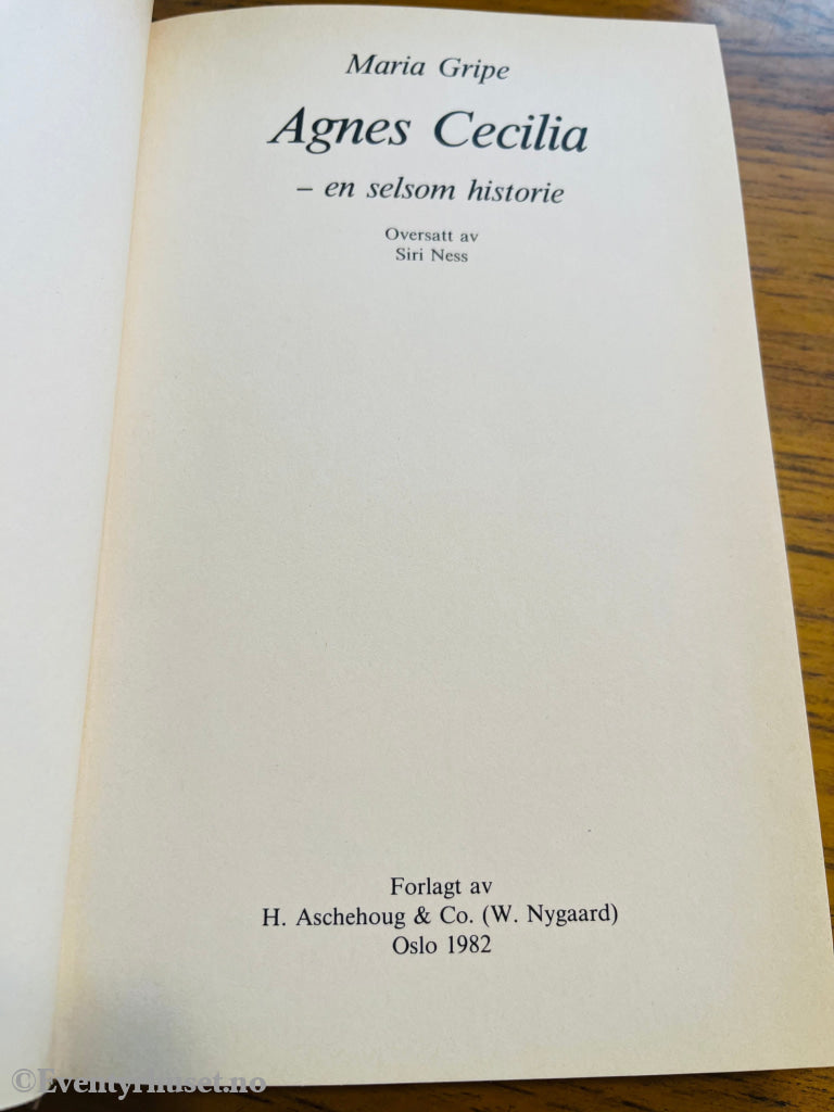 Maria Gripe. Agnes Cecilia: En selsom historie. Bok.