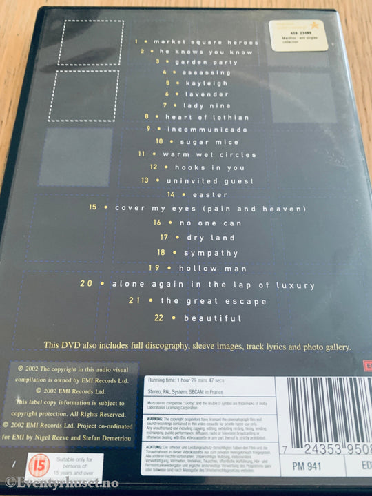 Marillion: The EMI Singles Collection. DVD