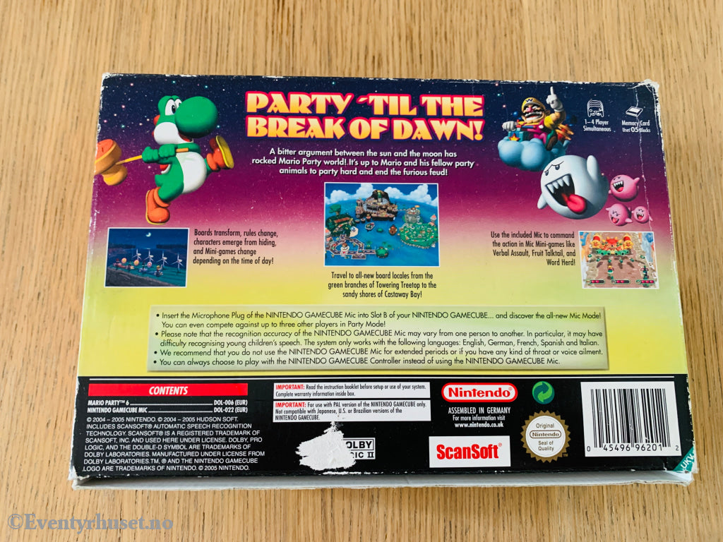 Mario Party 6 (inkl. mikrofon) 2004. Nintendo GameCube spill. Gamecube