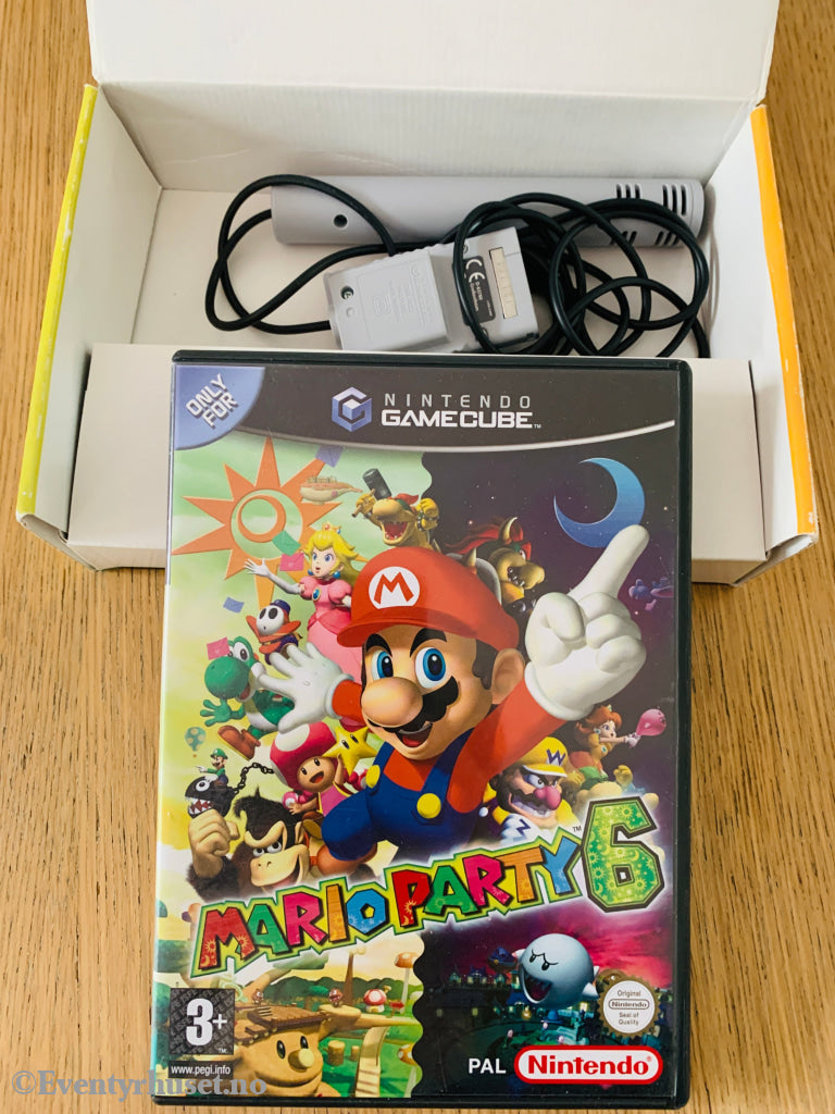 Mario Party 6 (inkl. mikrofon), 2004. Nintendo GameCube-spill.