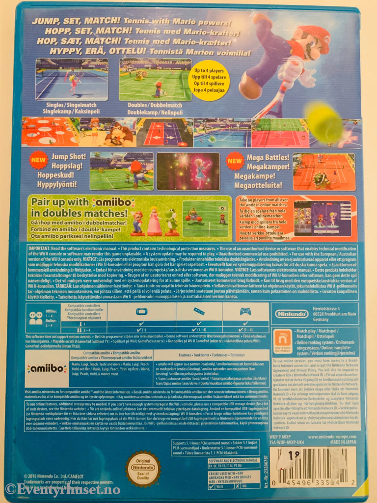 Mario Tennis Ultra Smash. Wii U. U