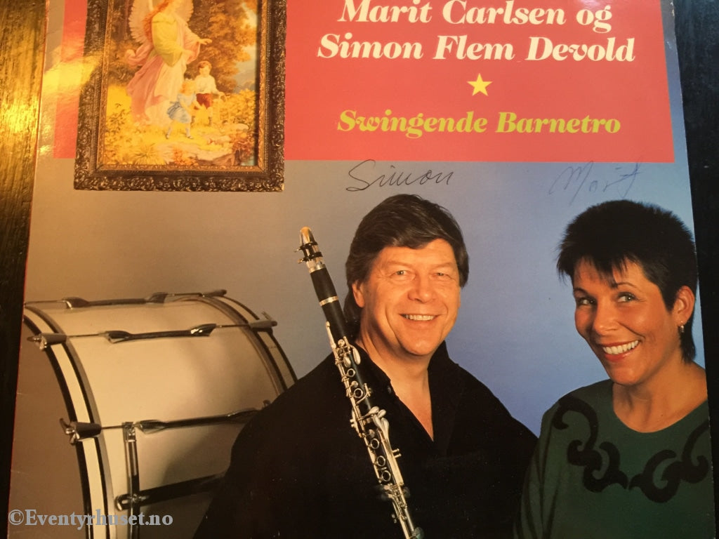 Marit Carlsen Og Simon Flem Devold. 1989. Svingende Barnetro. Lp. Signert. Lp Plate