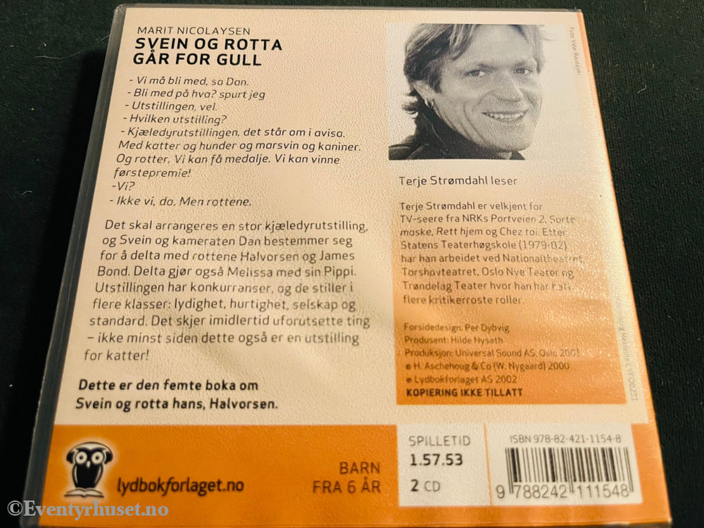 Marit Nicolaysen. Svein Og Rotta Går For Gull. Lydbok På 2 Cd.
