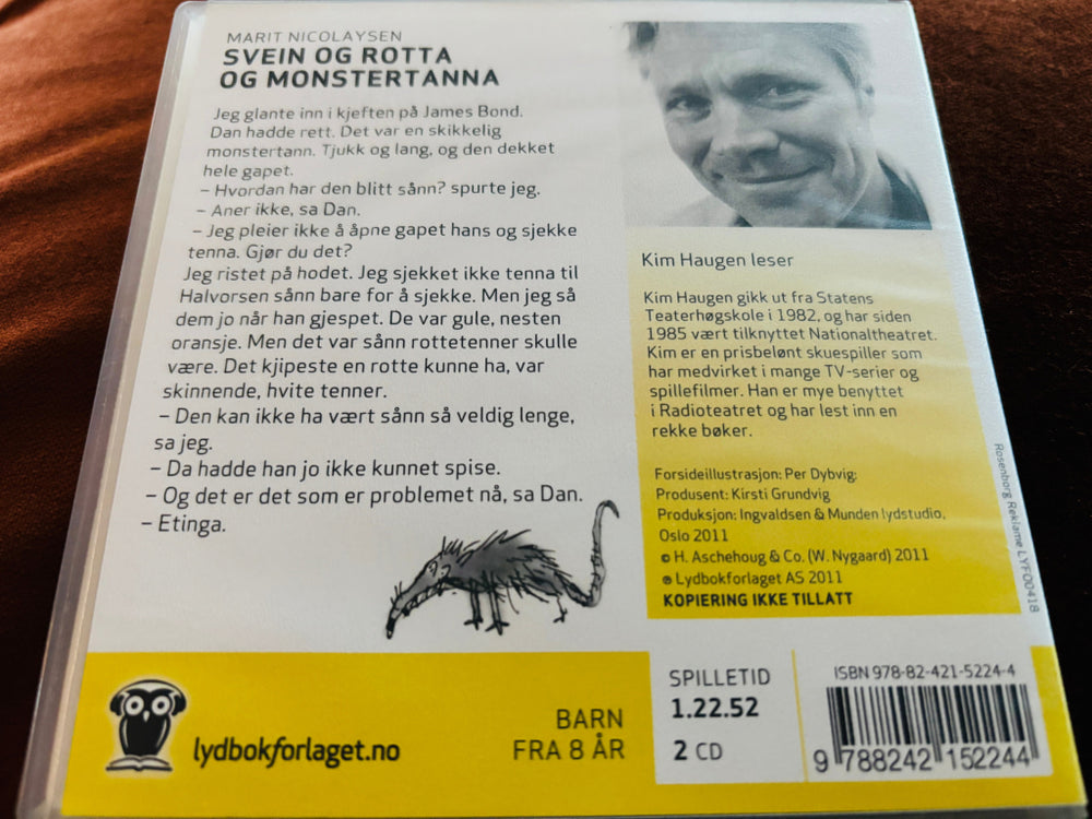 Marit Nicolaysen – Svein og rotta og monstertanna. Lydbok på CD.