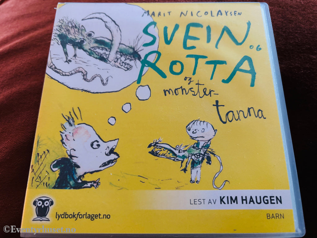 Marit Nicolaysen – Svein og rotta og monstertanna. Lydbok på CD.