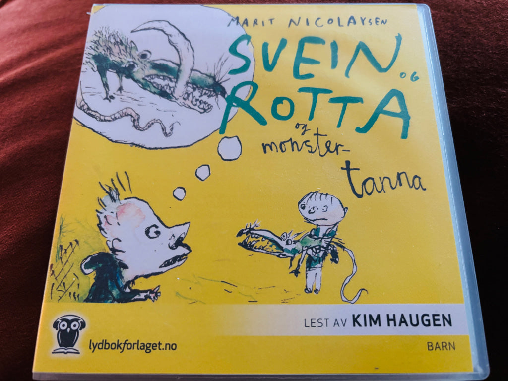 Marit Nicolaysen – Svein og rotta og monstertanna. Lydbok på CD.