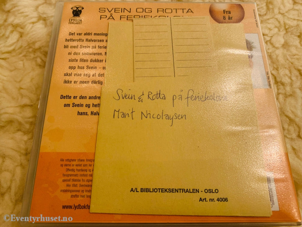 Marit Nicolaysen. Svein Og Rotta På Feriekoloni. Lydbok Cd.