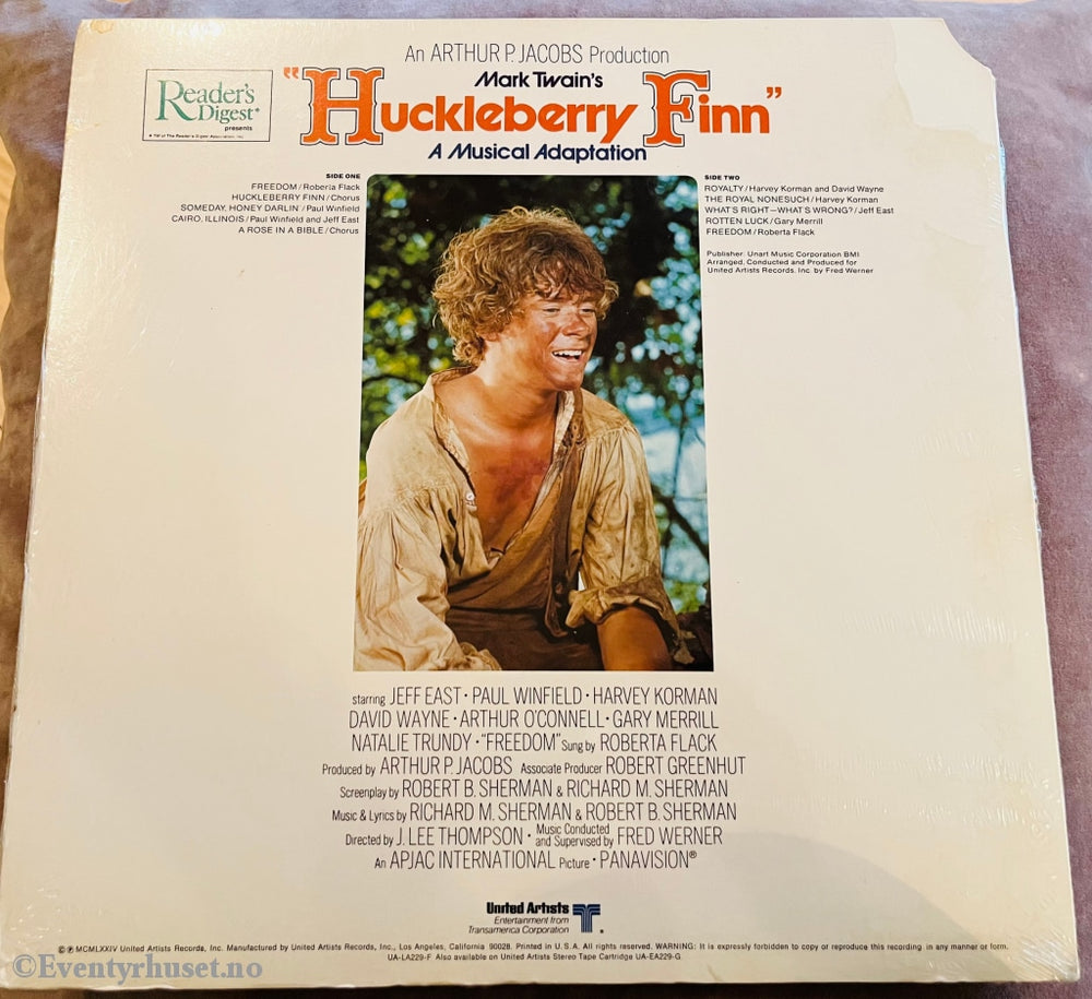 Mark Twains Huckleberry Finn: A Musical Adaption. 1974. Lp. Lp Plate