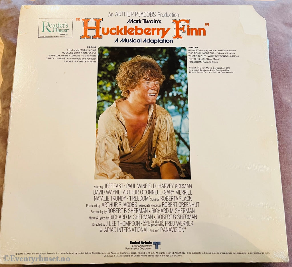 Mark Twains Huckleberry Finn: A Musical Adaption. 1974. Lp. Lp Plate