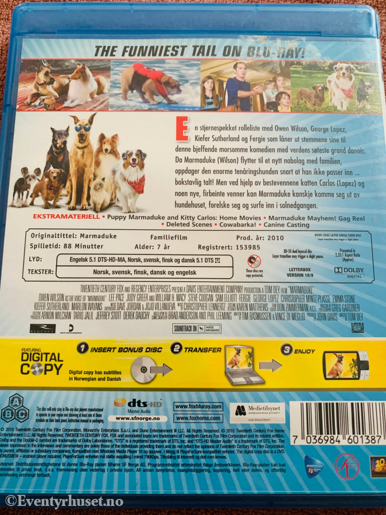 Marmaduke. Blu-ray.