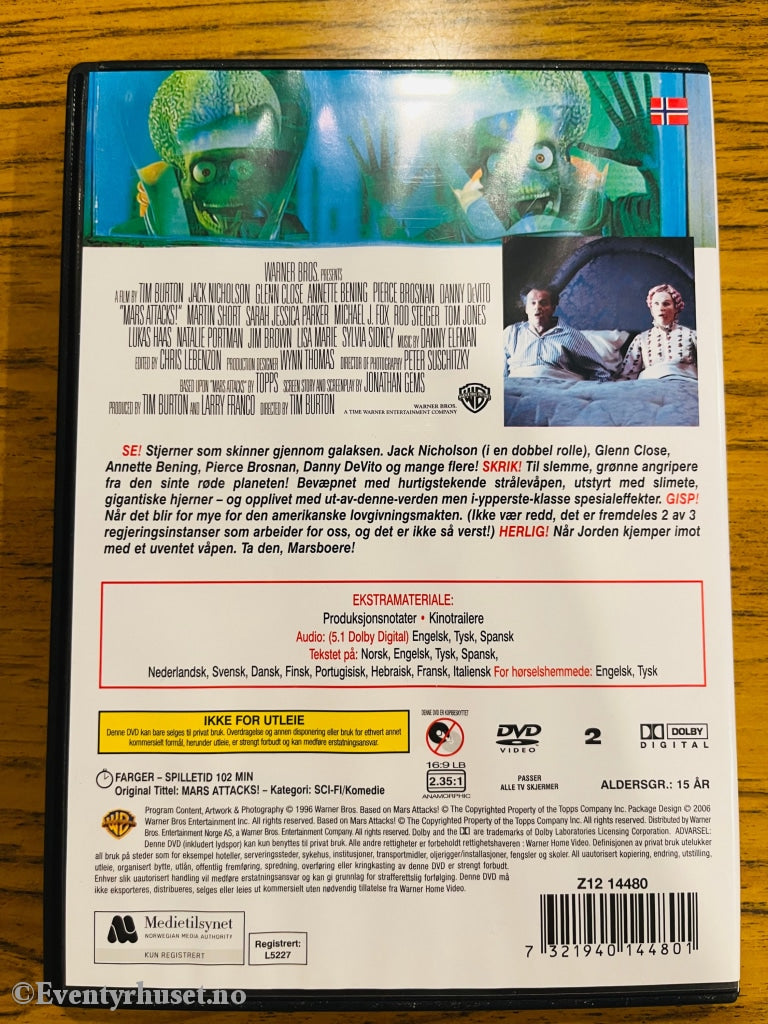 Mars Attacks! 1996. Dvd. Dvd