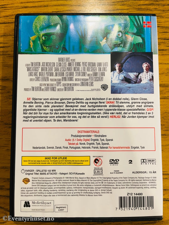 Mars Attacks! 1996. Dvd. Dvd