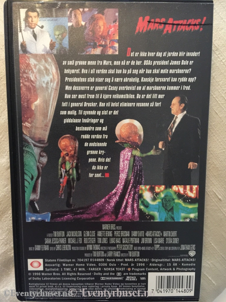 Mars Attacks! 1996. Vhs. Vhs