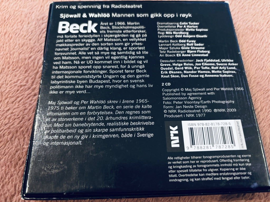 Martin Beck – Mannen som gikk opp i røyk. Lydbok på CD.