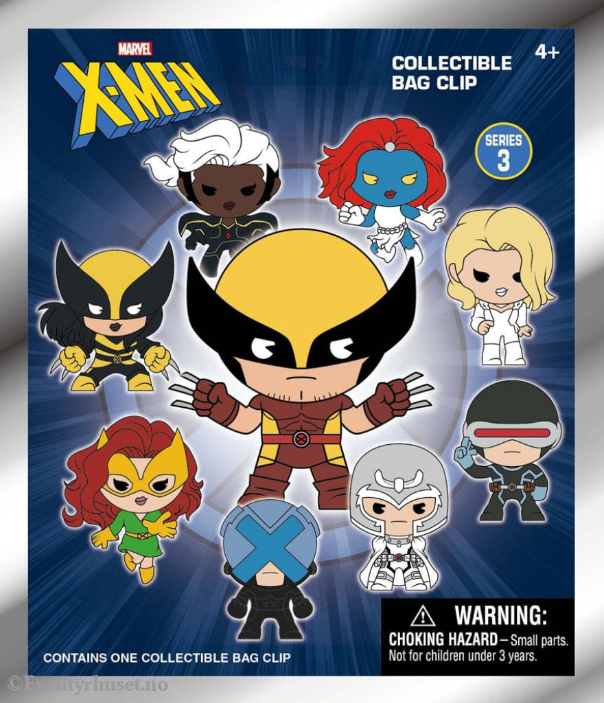 Marvel 3D Foam Bag Clips X-men Classic Series 3 Display (24) Fashion & Accessories