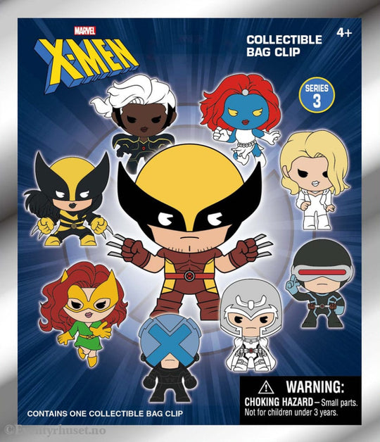 Marvel 3D Foam Bag Clips X-men Classic Series 3 Display (24) Fashion & Accessories