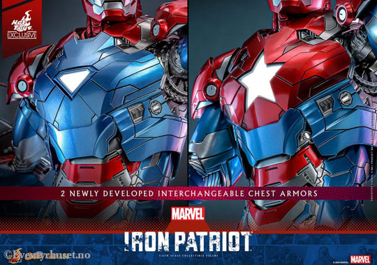 Marvel Comic Diecast Masterpiece Action Figure 1/6 Iron Patriot Hot Toys Exclusive 32 cm Toys