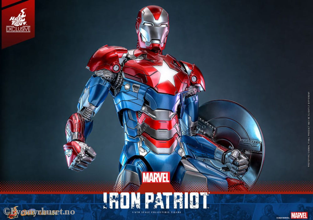 Marvel Comic Diecast Masterpiece Action Figure 1/6 Iron Patriot Hot Toys Exclusive 32 cm Toys