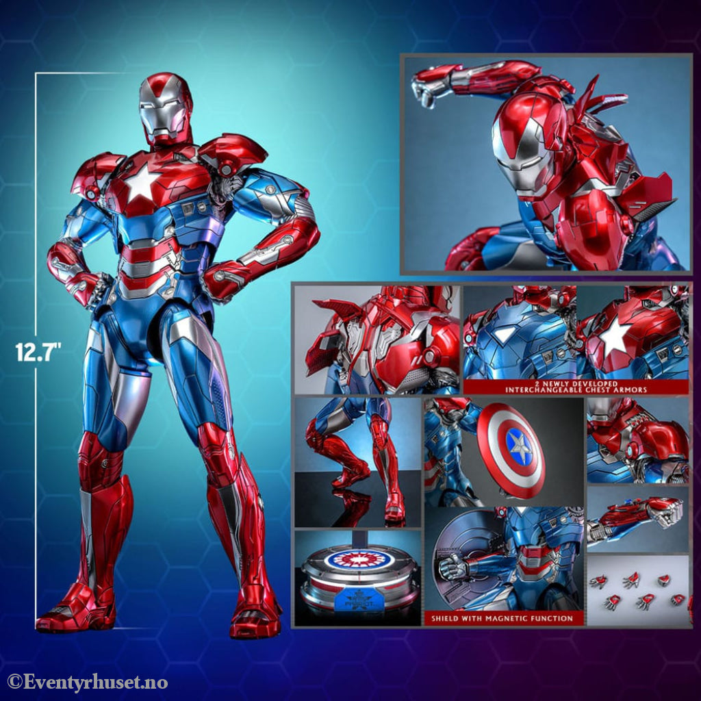 Marvel Comic Diecast Masterpiece Action Figure 1/6 Iron Patriot Hot Toys Exclusive 32 cm Toys