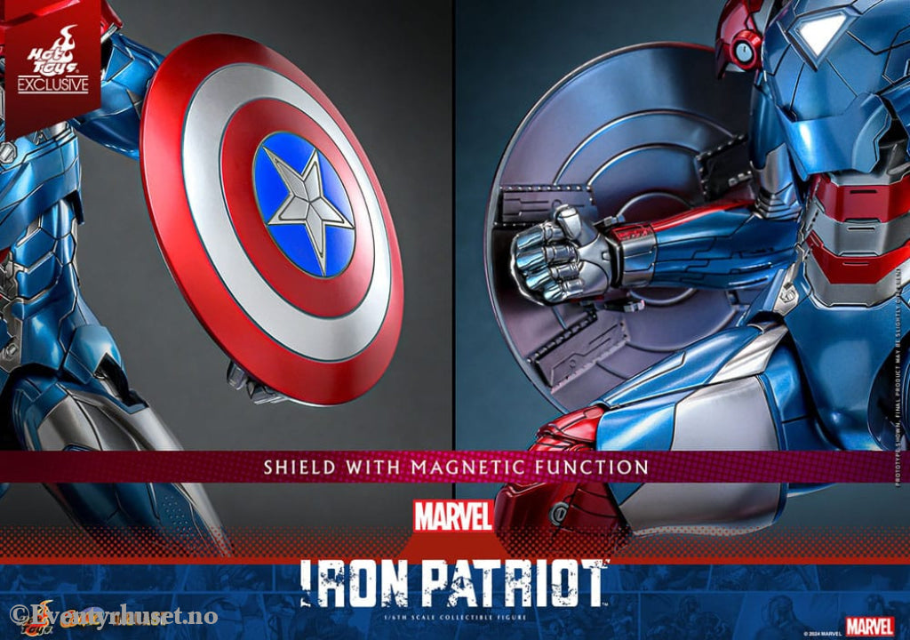 Marvel Comic Diecast Masterpiece Action Figure 1/6 Iron Patriot Hot Toys Exclusive 32 cm Toys
