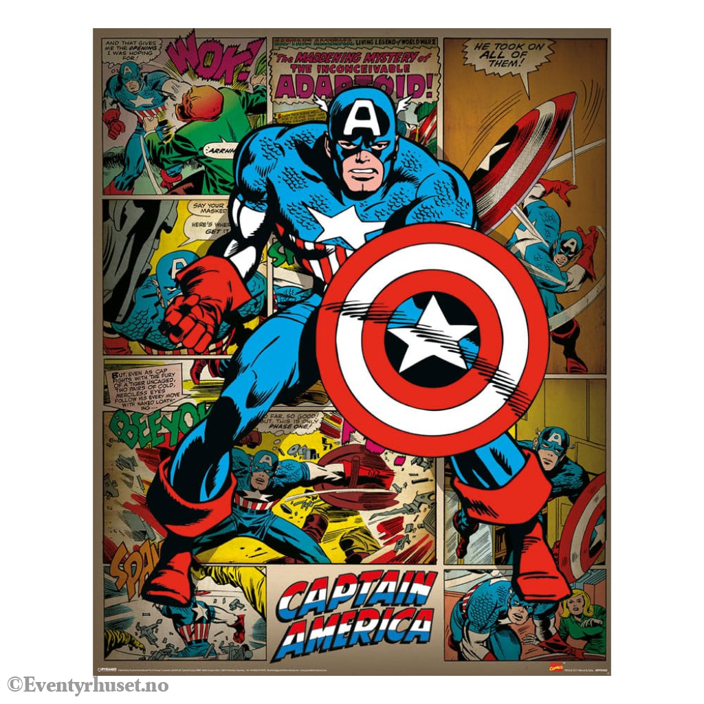 Marvel Comics Poster Pack Captain America Retro 40 x 50 cm (4) Home & Gifts