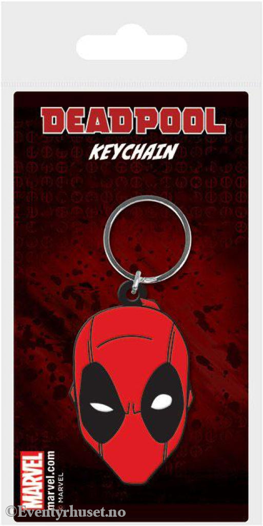 Marvel Comics Rubber Keychain Deadpool Face 6 cm Fashion & Accessories