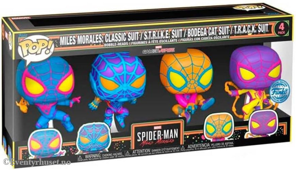 Marvel POP! TV Vinyl Figure 4-Pack Miles Morales (BLKLT) 9 cm Collectibles