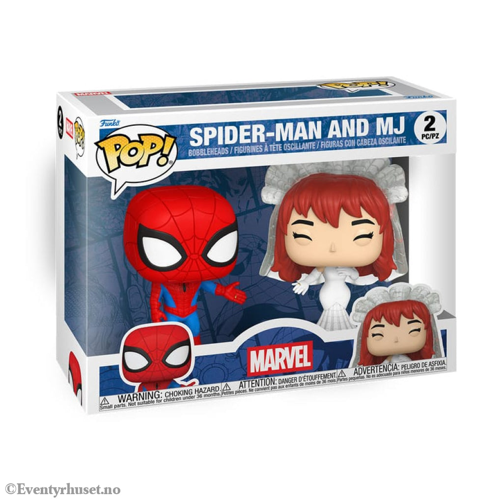 Marvel POP! Vinyl Figures 2-Pack Superhero Couples- SM & MJ 9 cm Collectibles